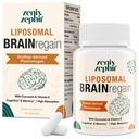 Liposomal Brain Kosttilskud til hukommelse og fokus - Plasmalogen med Curcumin & E-vitamin for bedre Absorption- Egnet til seniorer, voksne mænd & kvinder Kognitiv sundhed, høj potens 60 Tjenester