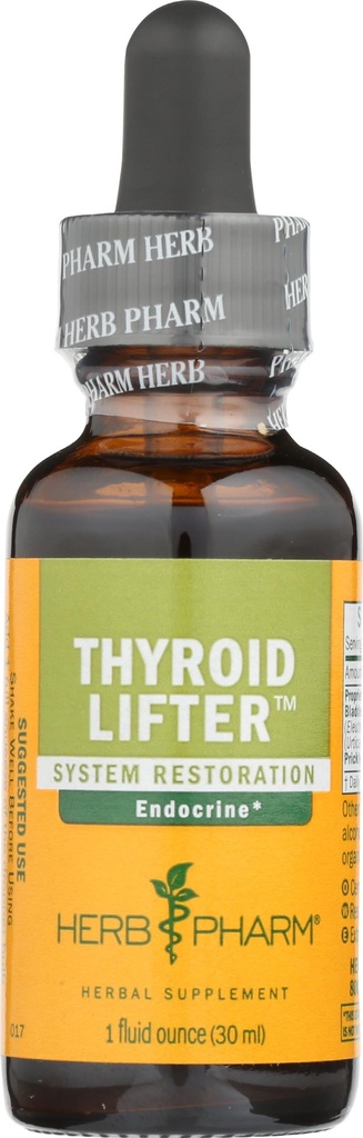 Herb Pharm Thyroid Lifter Liquid Herbal Formel til Endokrine System support - 1 Ounce