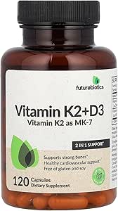 Futurebiotika Vitamin K2 + D3, 120 kapsler