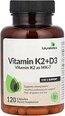 Futurebiotika Vitamin K2 + D3, 120 kapsler