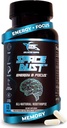 8-in-1 Premium Nootrop Brain Supplement - Focus, Energy & Mood Support - Brain Fog Relief & Reaction Time - med TeaCrine, L-Theanine, L-Tyrosin, Mucuna & flere naturlige ingredienser - Space Dust