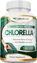VibraxLabs Chlorella Capsules - Broken Cell Wall 600 mg Veggie Pills (1200 mg Serving) - Protein Powder supplement til naturlig afgiftning, Bedste med Spirulina, Ingen eftersmag, Made in USA