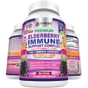 FRESH METHCARE Elderberry Capsules - High Potency Black Elderberry with Zink & Vitamin C - Premium 31- immunsupportvitaminer til voksne