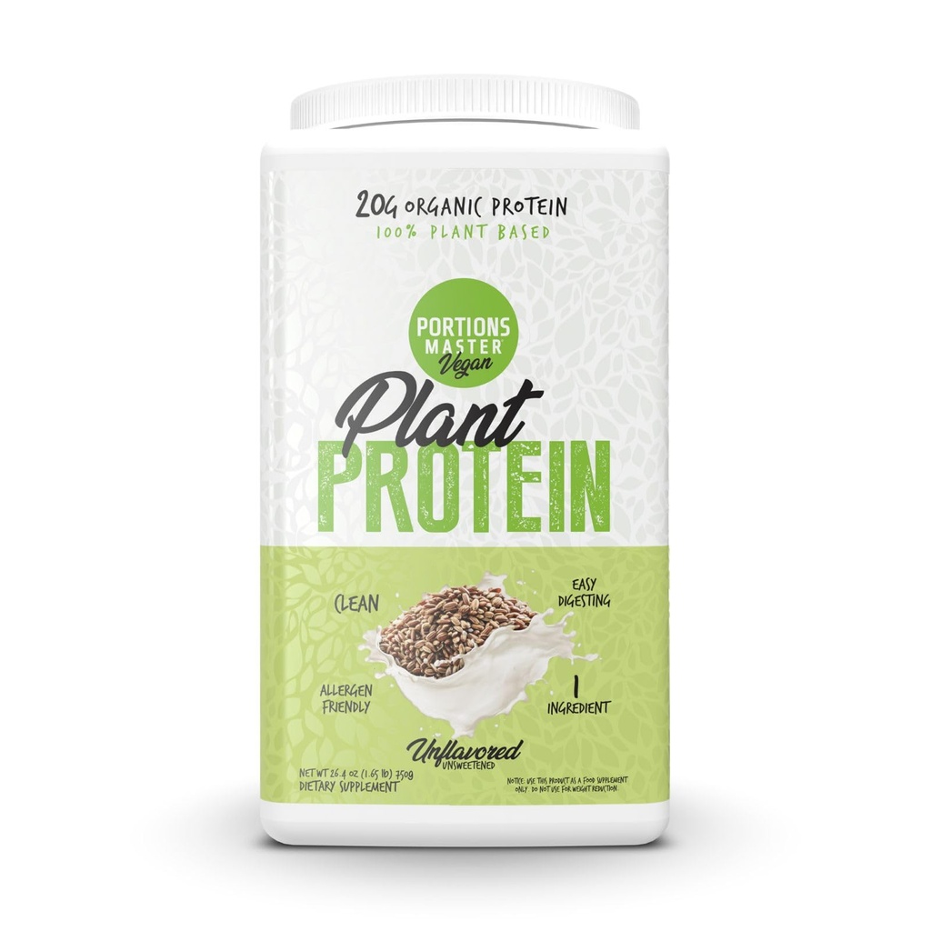 Portions Master Plant Protein, Fermented Brown Rice (750g, Unflavored)