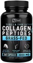Zeal Naturals Collagen Peptider Collagen Pills (360 Kapsler) Græs Fed Collagen Pepetide Powder - Hydrolyzed Collagen Powder til JointTendon SupplementHår Hud og negle -
