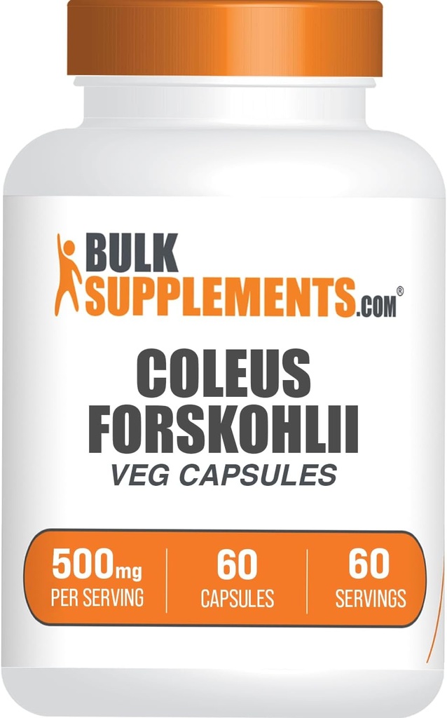 Bulkolin Capsules - Forskolin Supplement, Forskolin Kapsler - Herbal Supplement, Gluten Free, 1 Kapsel per Serving, 60 Kapsler (Pakke med 1)