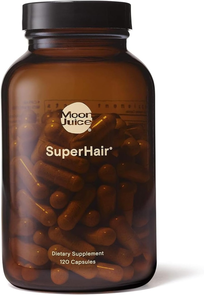 Måne Juice Superhår vækst Vitaminer for kvinder & mænd med Biotin & Saw Palmetto - Klinisk styrke Multivitamin hår supplement til sundere, stærkere, tykkere hår, 120 kapsler - 30 Servere