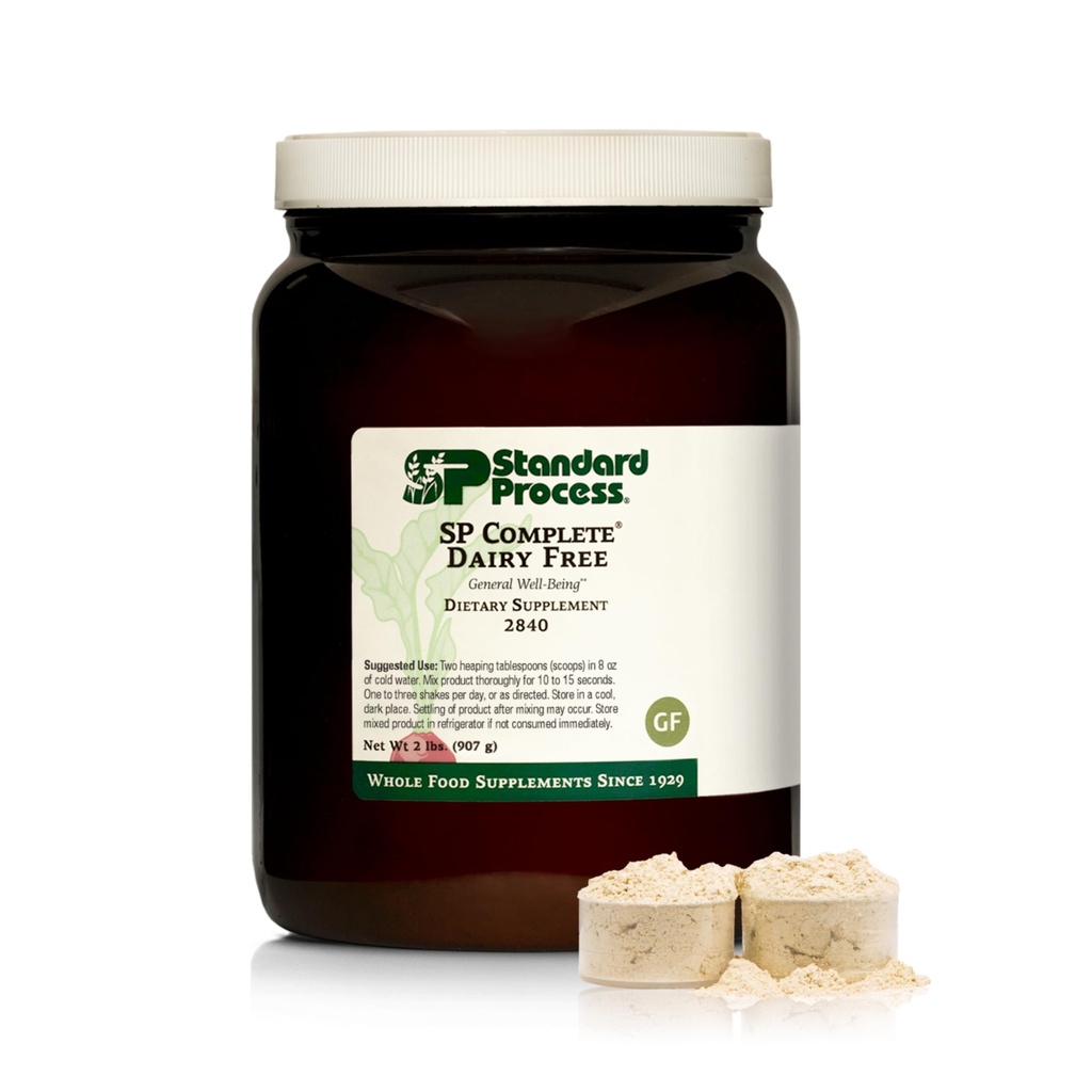 Standard Process SP Complete Dairy- Free - Rice Protein Powder for Aminosyre Support - Understøtter Gut Health, Leverfunktion & immunforsvar - Vegan, Vegetar & Gluten- Free - 2 lbs (907 g)