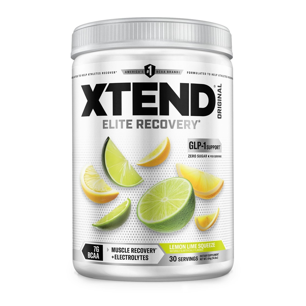 Xtend XTEND Original BCAA Powder 7g BCAA og 2,5 g L- Glutamin, Sugar Free Post Workout Muscle Recovery Drik med Aminosyrer til mænd og kvinder, 30 Servering