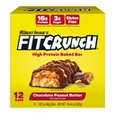 FitCrunch 16g High Protein Baked Bar, Chocolate Peanut Butter, 12ct