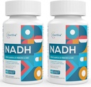 NADH 50mg + CoQ10 200mg + D- Ribose 150mg Supplement, Enhance NAD + Supplement for energi, træthed, reduceret nicotinamid Adenine Dinucleotid, 120 Veggie kapsler