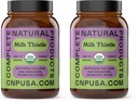 Complete Natural Products Pure Organic Milk Thistle Capsules - 500 mg Silymarin Powder 100 Pills (Pack of 2)