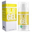 Vitamin D3 K2 Maksimal styrke Tematisk Gel - 15000 + IE Per pumpe - The Sunshine Vitamin - Understøtter ben & fælles sundhed, immunforsvar - One Month Supply