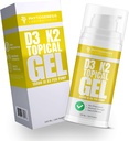 Vitamin D3 K2 Maksimal styrke Tematisk Gel - 15000 + IE Per pumpe - The Sunshine Vitamin - Understøtter ben & fælles sundhed, immunforsvar - One Month Supply