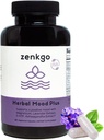 Zenkgo Ashwagandha, 5-HTP, Lavender, Mucuna, L- tryptophan - Mood Support, Plant- baseret, Herbal Mood Plus Hjælper med rolig sind & stress Relief, Emotion Blalance, Positivitet (60Ct / 30Day)