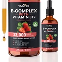 Vitamin B12 Liquid Drops, 5,000 mcg Methylated B12, Sublingual Liquid Formula, Strawberry Flavor, Supports Energy, Mental Clarity & Immune Health, 2 fl oz