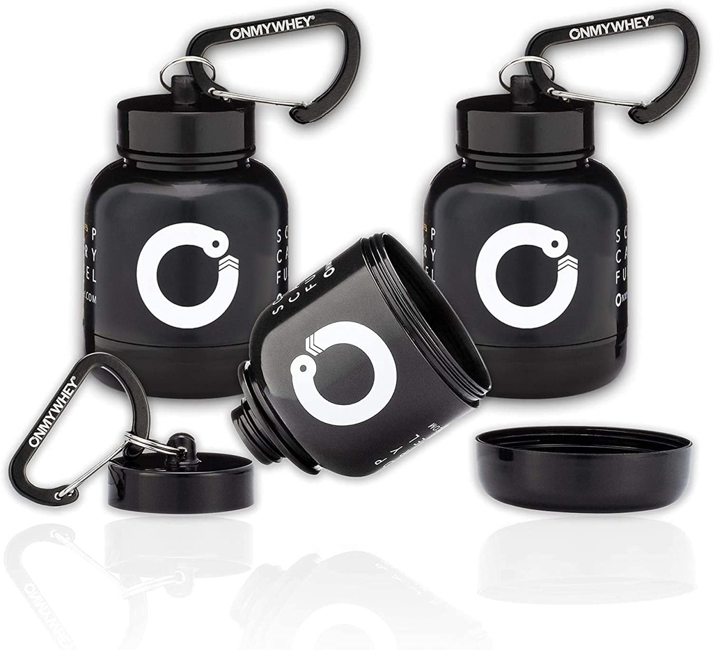 ONMYWHEY - Bærbart protein og supplement Powder tragt Key- Chain - moderne 3- Pack