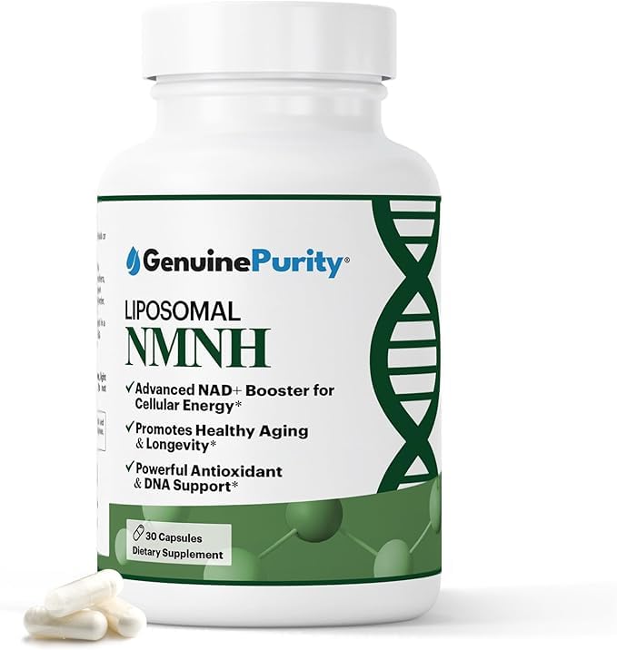 NMNH NAD Supplement - 250mg, 30 Count Liposomal NAD+ Supplement for Cellular Health & Energy - GMP Certified Advanced Reduced Form of NMN for Superior Stability & Absorption