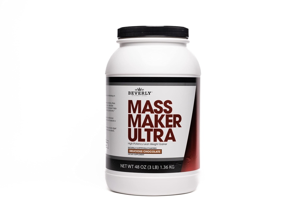 Beverly International Mass Maker Ultra Chocolate, 14 Servere, 3lb. Byg Lean Mass Like a Pro. Milk Protein Isolate, Whey Protein Isolate + Egg. MCT Oil. Rene kulhydrater, Great Taste
