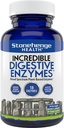 Stonehenge Health Incredible fordøjelsesenzymer - 18 Plantebaserede enzymer - Lipase, Lactase, Protease, Amylase, Bromelain for Gas, Bloating, Træthed (1)