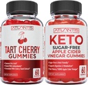Atlantis Nutrition Tart Cherry 60 Gummies + Sugar Free Keto Apple Cider Vincipes 60 Gummies