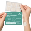 NUTRI-PATCH Energy B12 &Complex Topical Patch, Infused with B1,B2,B3,B5,B6,B12,Biotin,Choline & Inositol 30 Count | Infused with B1, B2, B3, B12, B9, Biotin.