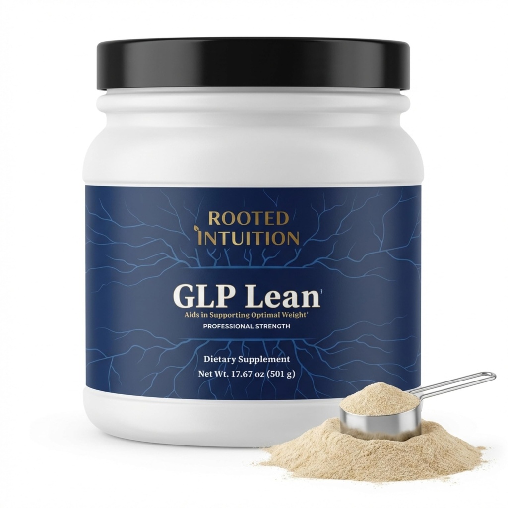 Rooted GLP-1 Fiber Supplement for Digestive Health & Appetite Support – High Fiber Powder with Akkermansia & F. prausnitzii Support – Gut Microbiome Balance, Satiety & Regularity – GLP Lean