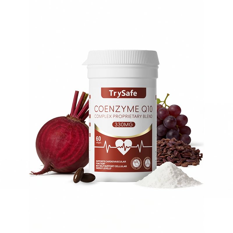 5-in-1 630mg Coenzyme Q10 Complex Proprietary Blend with Grape Seed Extract, Beetroot, Resveratrol & PQQ - Support Cardiovascular Function* & Myocardial Cell*, Maintain Heart Health*