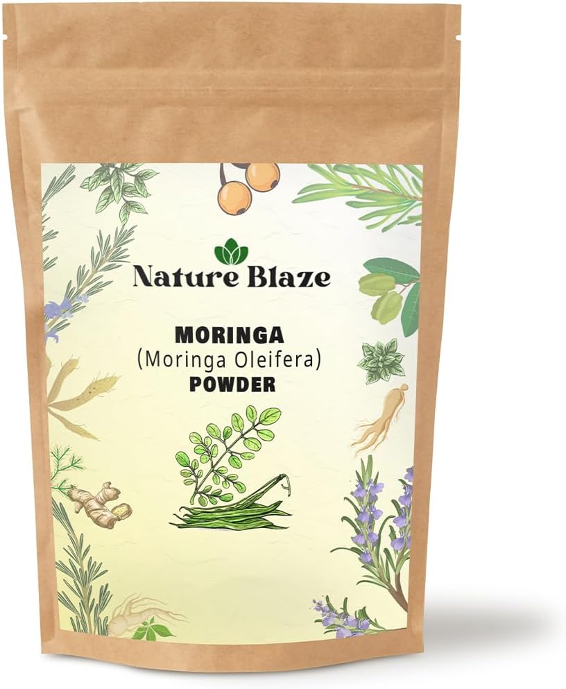 Moringa Powder Moringa Leaf Powder, Gluten Free, Ingen tilsætningsstoffer (Moringa 100gm (3.5 Oz)