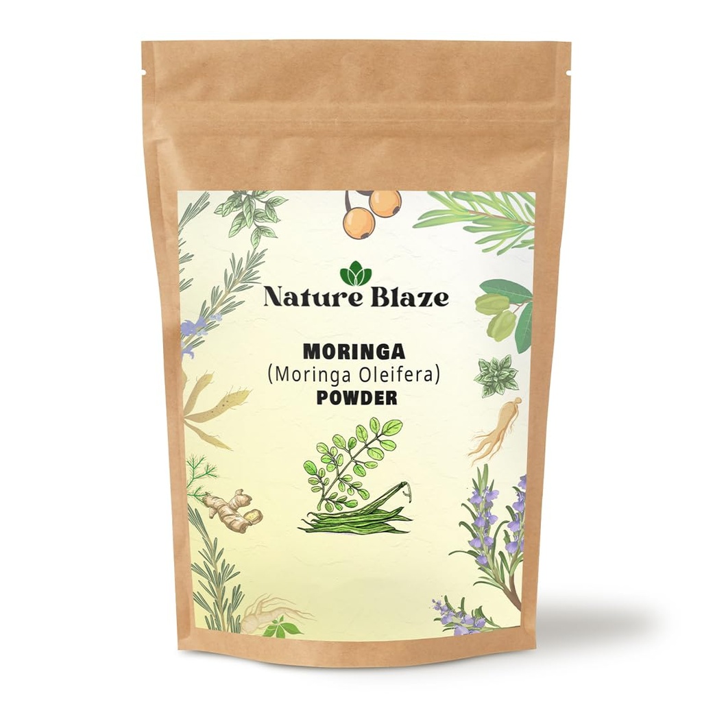 Moringa Powder Moringa Leaf Powder, Gluten Free, Ingen tilsætningsstoffer (Moringa 100gm (3.5 Oz)