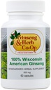 100% Pure Wisconsin amerikanske Ginseng kapsler - 500mg. Autentiske Panax Quinquefolius. Potent Ground Ginseng Root - Ingen Fillers, Binders eller andre tilsætningsstoffer.