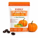 Seed Oil with Saw Palmetto, 300 Softgels, Cold Pressed Pumpkin Seed Oil