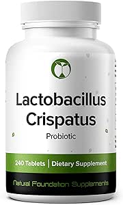 Lactobacillus Crispatus Probiotic Supplement 240 Tablets 3 Billion CFU Probiotics for Women Supports Vaginal Digestive & Gut Health (240, Lactobacillus Crispatus)