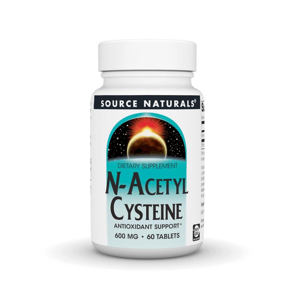 Kilde Naturals N- Acetyl Cysteine Antioxidant Support 600 mg Kosttilskud, der understøtter respiratorisk sundhed * - 60 tabletter