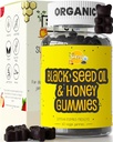 Siraj Organic Black Seed Oil Gummies w / Honey & 15% Thymoquinone ttesmå 124; Multivitamin til immunforsvar, Stress Relief Gummy Vitamin Mears 124; Gurkemeje, Apple Cider Vincils, Multivitamin Gummies