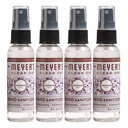 MRS. MEYER'S CLEAN DAY Antibacterial Hand Sanitizer Spray, Travel Size, Removes 99.9% of Bacteria, Lavender, 2 oz - Pack of 4