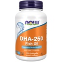 Now Foods Supplements, DHA- 250 med 125 EPA, Molekylært Destilleret, Understøtter Brain Health *, 120 Softgels