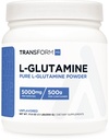 TransformHQ L- Glutamin Powder, 500G, 100 Servering - Gluten Free, Non- GMO