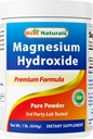 Bedste Naturals Magnesium Hydroxid Powder - 380mg af elementært Magnesium per servering - 454 Servere per Cotainer - 1 Pund