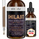 Shilajit Resin Organic Liquid Supplement, Shilajit Himalayan Organic, Liquid Vitaminer for kvinder og mænd, 85 + Trace Minerals, Alternativ til Resin & Kapsler, Energi & Immunfunktion, Vegan, 60 ml