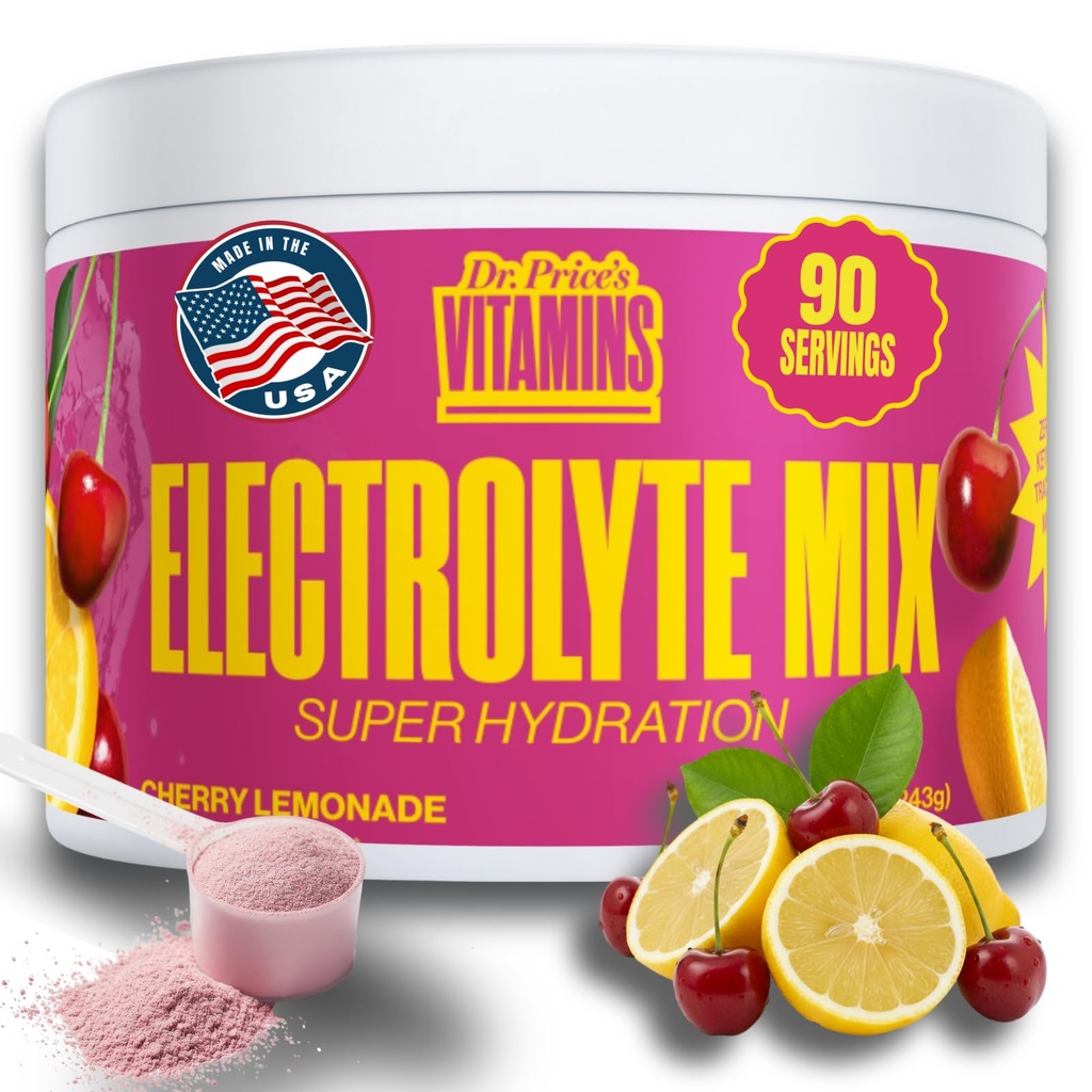 Dr. Price 's Electrolyte Mix Mex124; sukkerfri hydrering pulver med 72 + Trace Minerals against 124; No Sugar, Fast- Opløsning Elektrolytes Powder Packets
