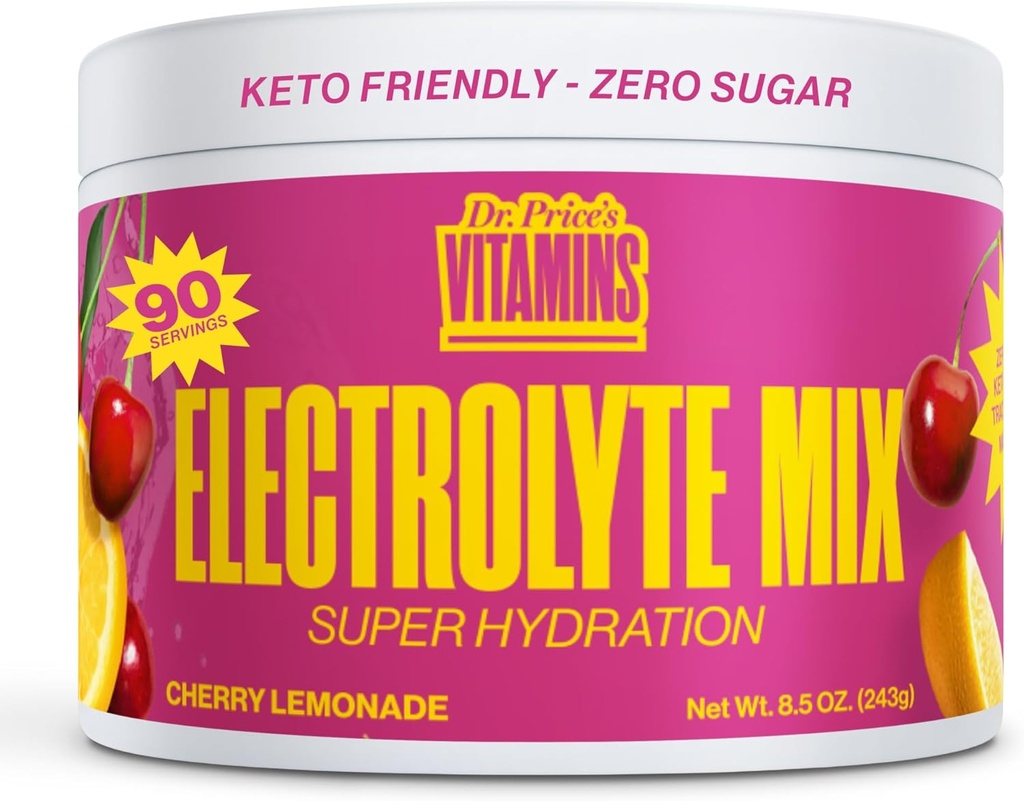 Dr. Price 's Electrolyte Mix Mex124; sukkerfri hydrering pulver med 72 + Trace Minerals against 124; No Sugar, Fast- Opløsning Elektrolytes Powder Packets