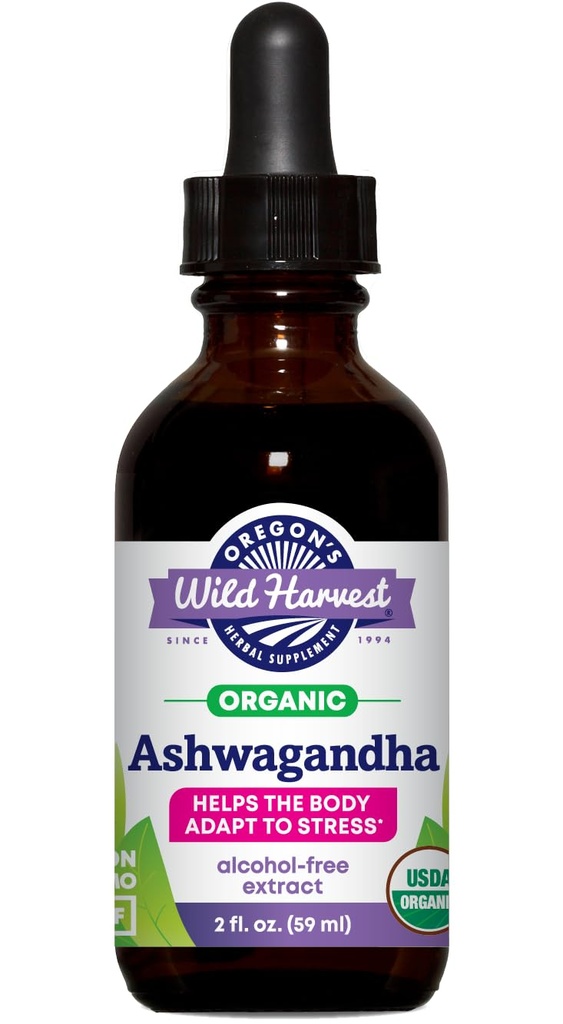 Oregon's Wild Harvest Organic Ashwagandha, 2 fl oz (59 ml)