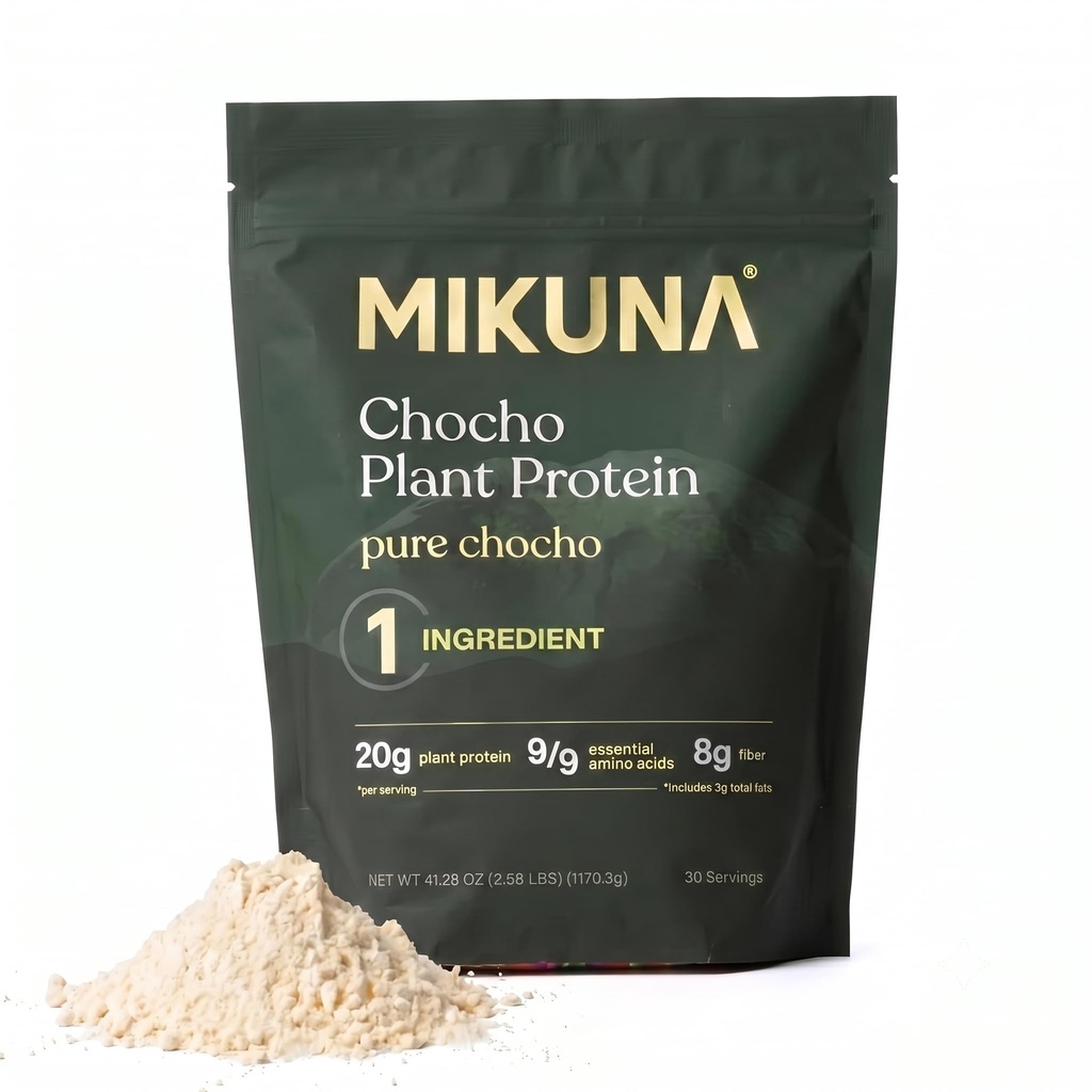 Mikuna Pure Chocho Plant Protein Powder, Unflavored - 1 Ingredient, 20g Protein - Third-Party Tested, Vegan, Lectin Free - 30 Servings (Bulk)