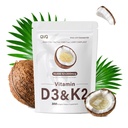 300 stk 2 i 1 vitamin D3 10000 iu Plus K2 (MK- 7) 200 mcg Virgin Coconut Oil Softels med vitaminer D & K understøtter Calcium Absorption, ben, immunforsvar, og hjerte sundhed - Let at synke