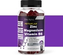 Zink + Magnesium + vitamin B6 Max Strength Gummies - Potent All- Natural Zink, Magnesium, B6 til immunforsvar og muskelenergi & Inddrivelse