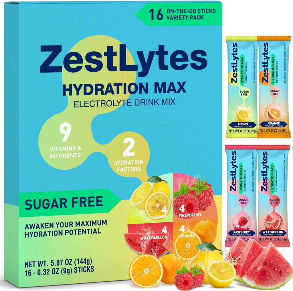 Saltholdig frugt flavour pulver pakker, elektrolyte pulver drik mix, flydende hverdag IV drik mix til rehydrering Max 124; Sukker fri