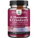 D Mannose med Cranberry Supplement - Potent D Mannose 1000mg kapsler til Nyre Defense Support & Rense og Urinary Tract sundhed for kvinder & mænd - Bstige sundhed supplement til voksne - 120 Tæl