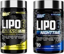 Nutrex Research Lipo 6 Intense og Nighttime AM / PM Bundle