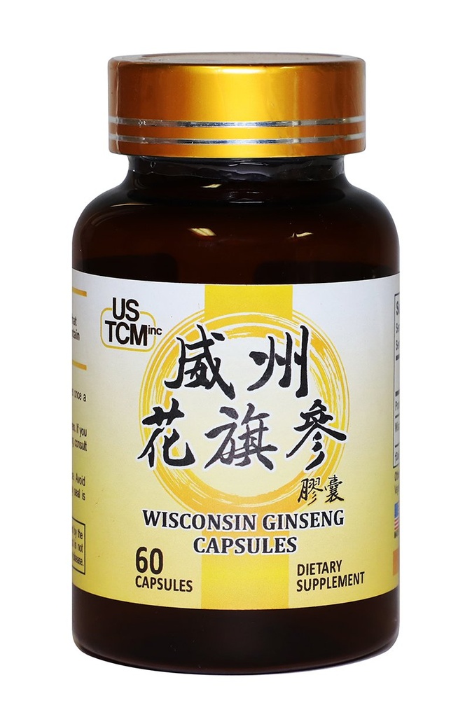 Wisconsin American Ginseng Capsules Vegetable Capsules 500mg 60 Capsules 100% Pure Wisconsin Ginseng No Preservatives for Energy Support, Healthy Immune System Made in USA
